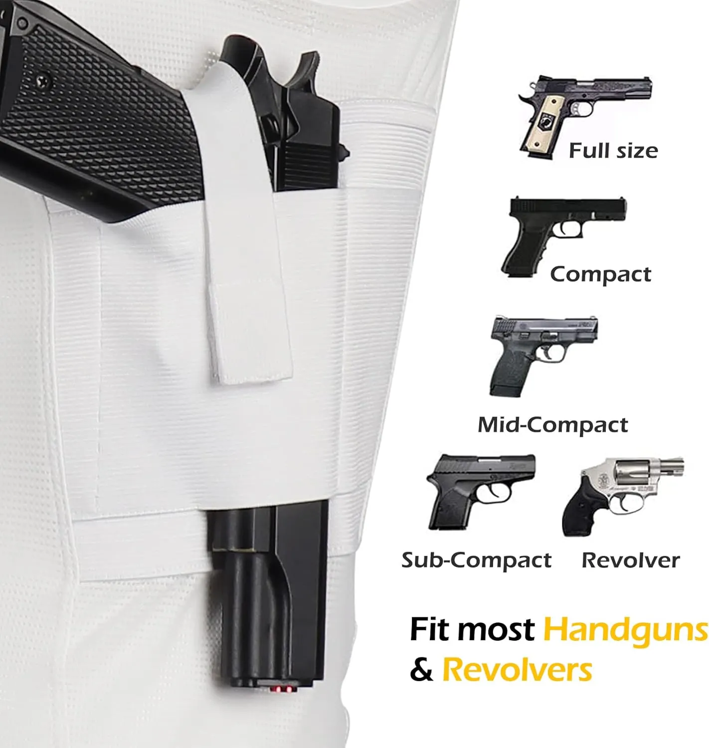 Lilcreek Scoop Neck Conceal Carry Shirts for Men: Undercover Concealed Carry Clothing with Gun Holster