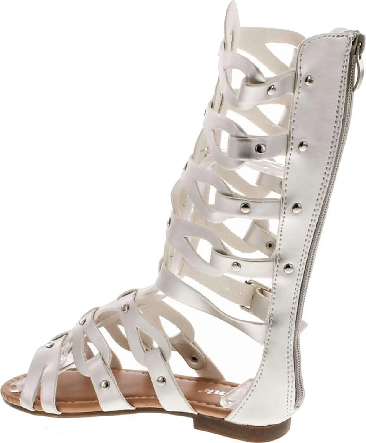 Link Atta 07K Little Girls Strappy Gladiator Comfort Flat Sandals