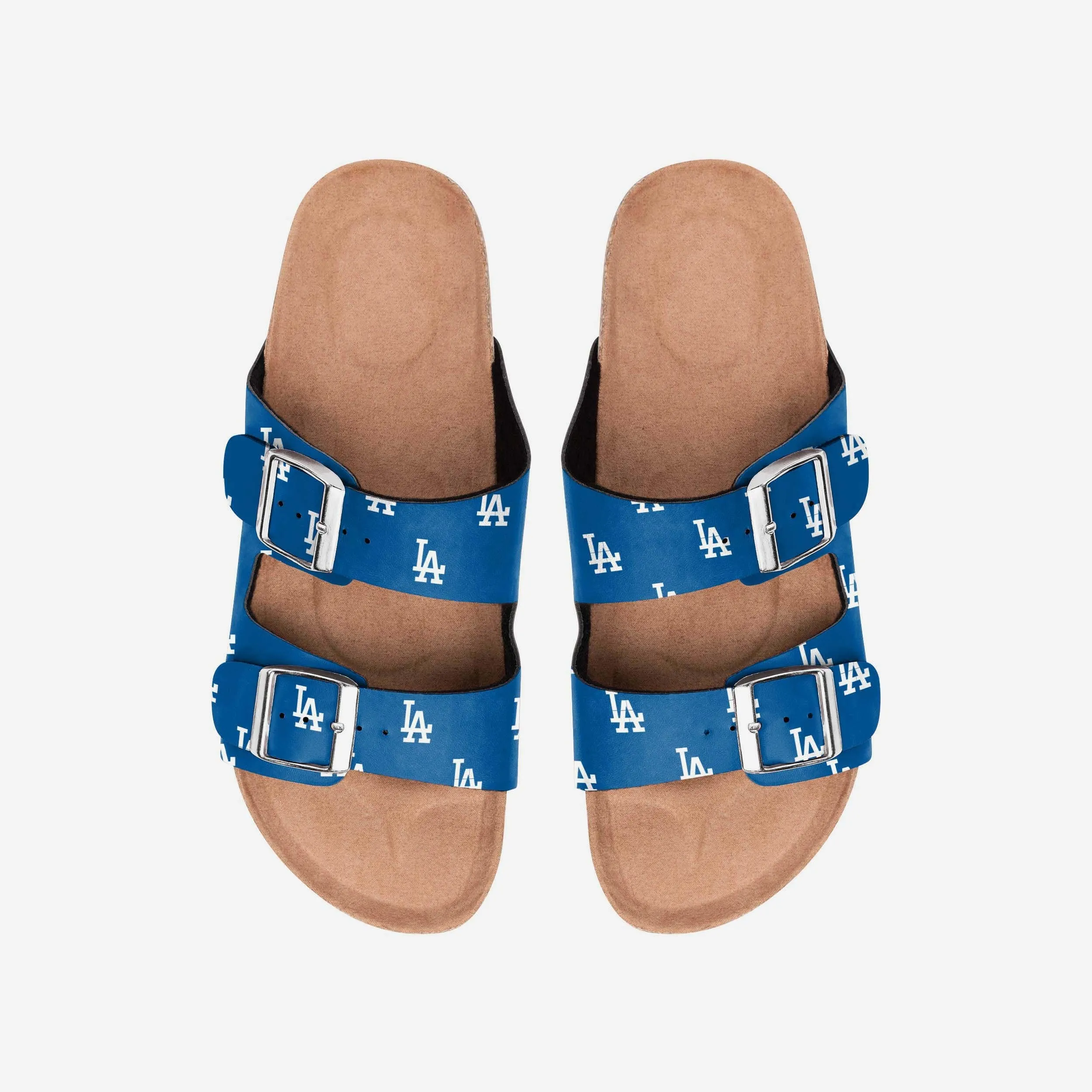 Los Angeles Dodgers Womens Team Logo Double Buckle Sandal