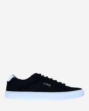 Luke PALM Suede Trainer Black White