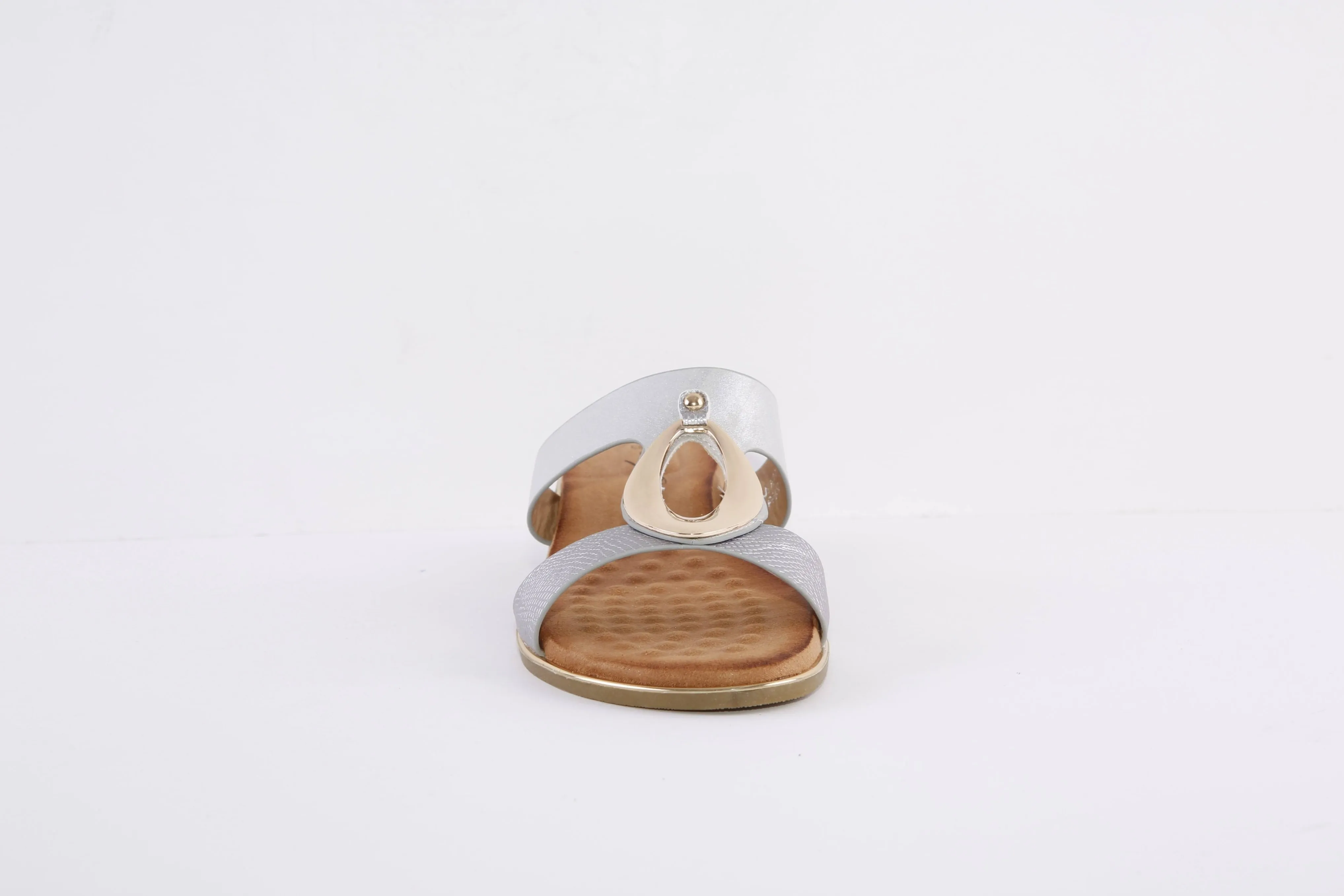 LUNAR - JLH145 PENNITA-LOW WEDGE MULE - SILVER