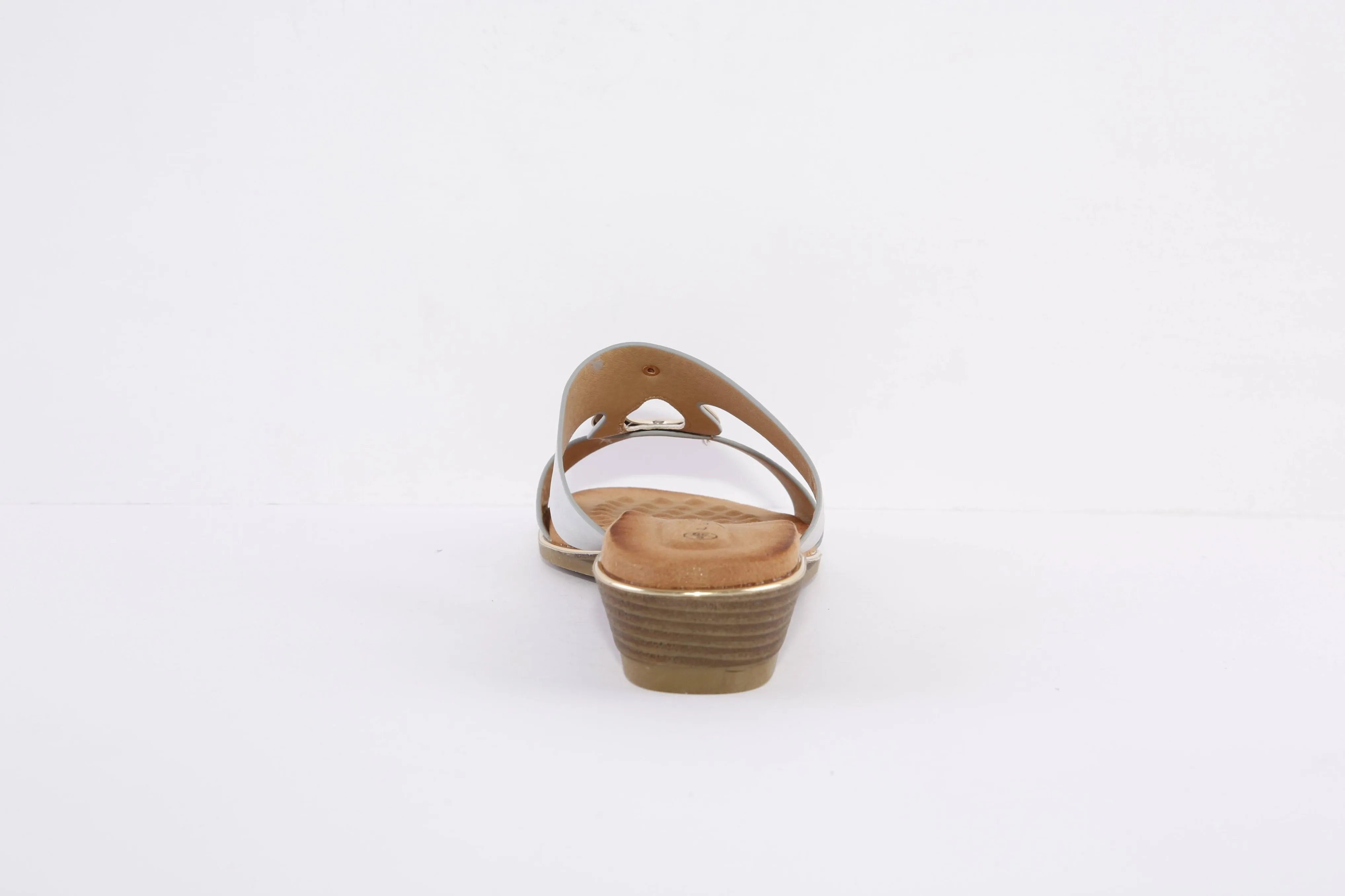 LUNAR - JLH145 PENNITA-LOW WEDGE MULE - SILVER