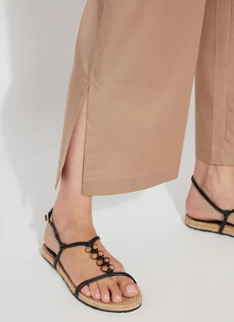 Lyssé Calypso Cargo Pants for Women – Cropped Ankle Pants and Stretch Satin Pants with Relaxed Fit