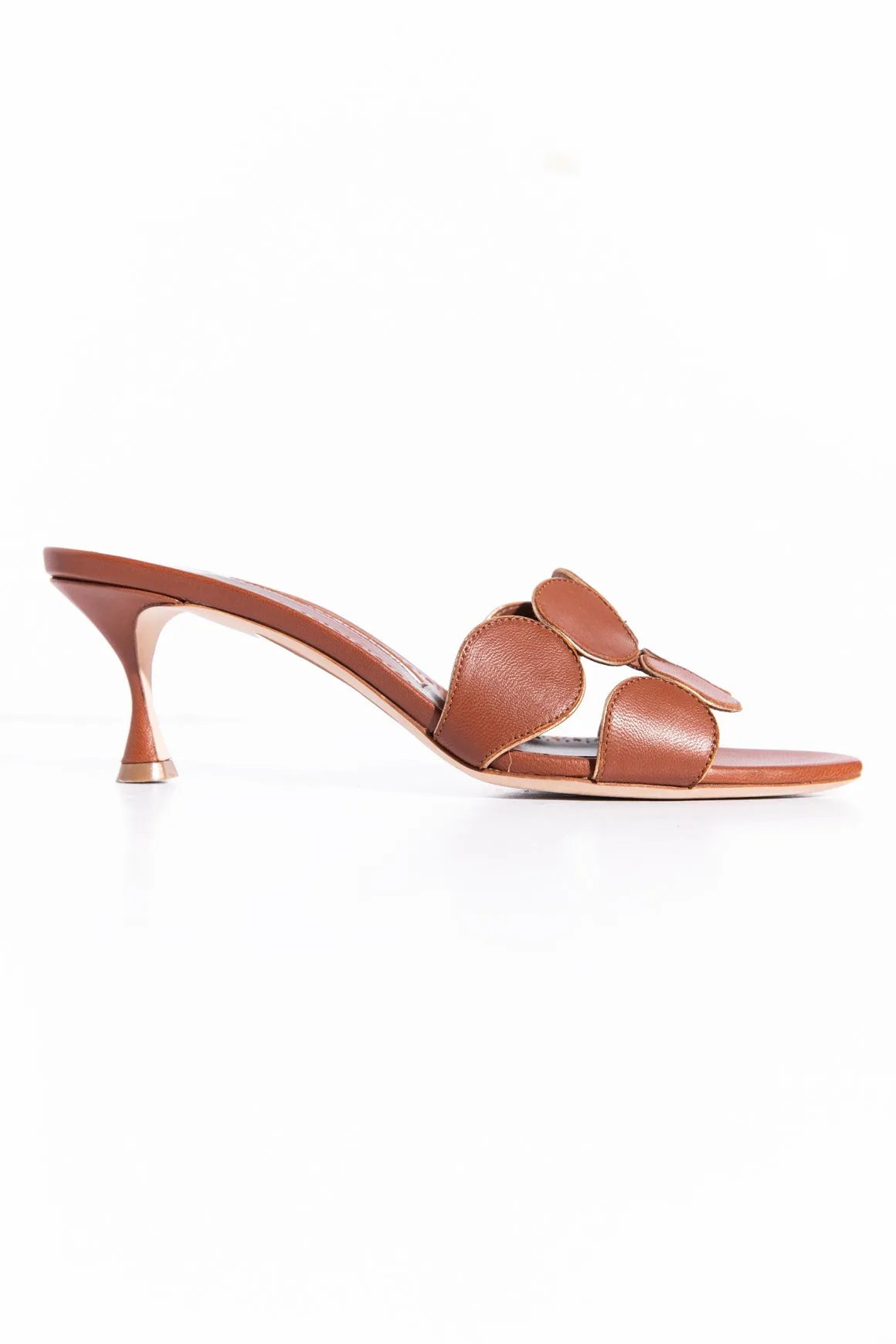 MANOLO BLAHNIK Brown "Haribal" Heeled Mule (Sz. 38)