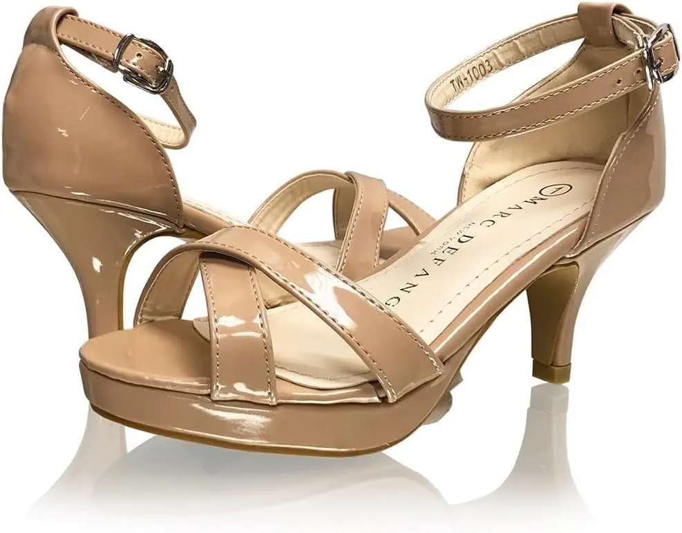 Marc Defang New York Girl's Tween Patent Leather Platform Sandal Pumps