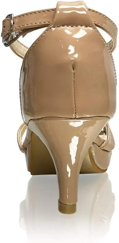 Marc Defang New York Girl's Tween Patent Leather Platform Sandal Pumps