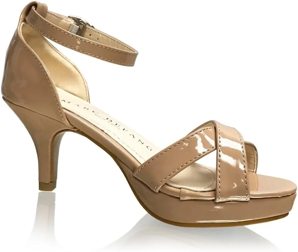 Marc Defang New York Girl's Tween Patent Leather Platform Sandal Pumps