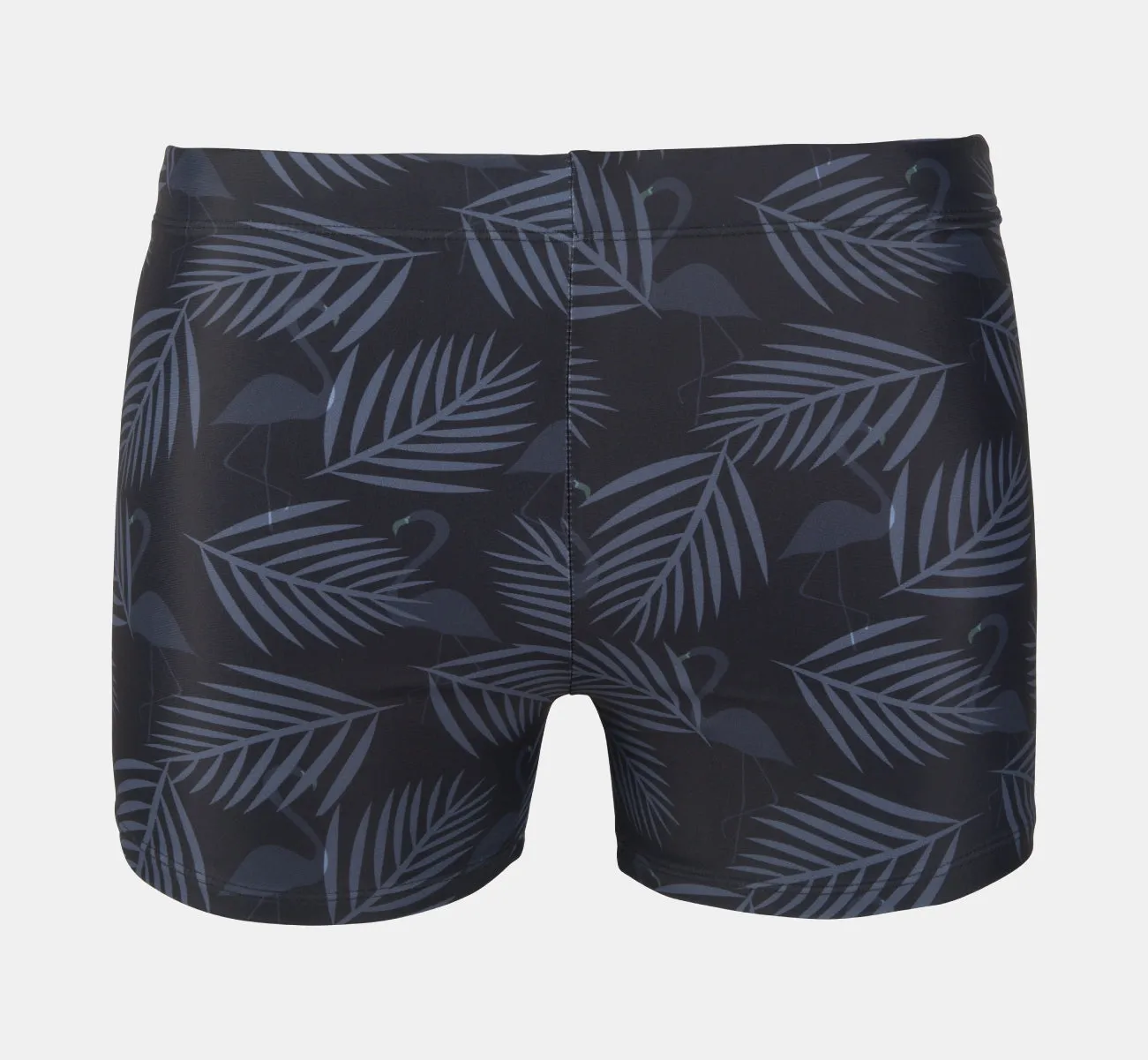 Men's 7" Tropical Print Square Leg Splice Swimsuit
