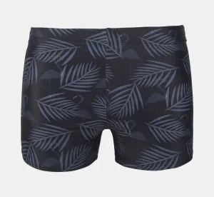Men's 7" Tropical Print Square Leg Splice Swimsuit