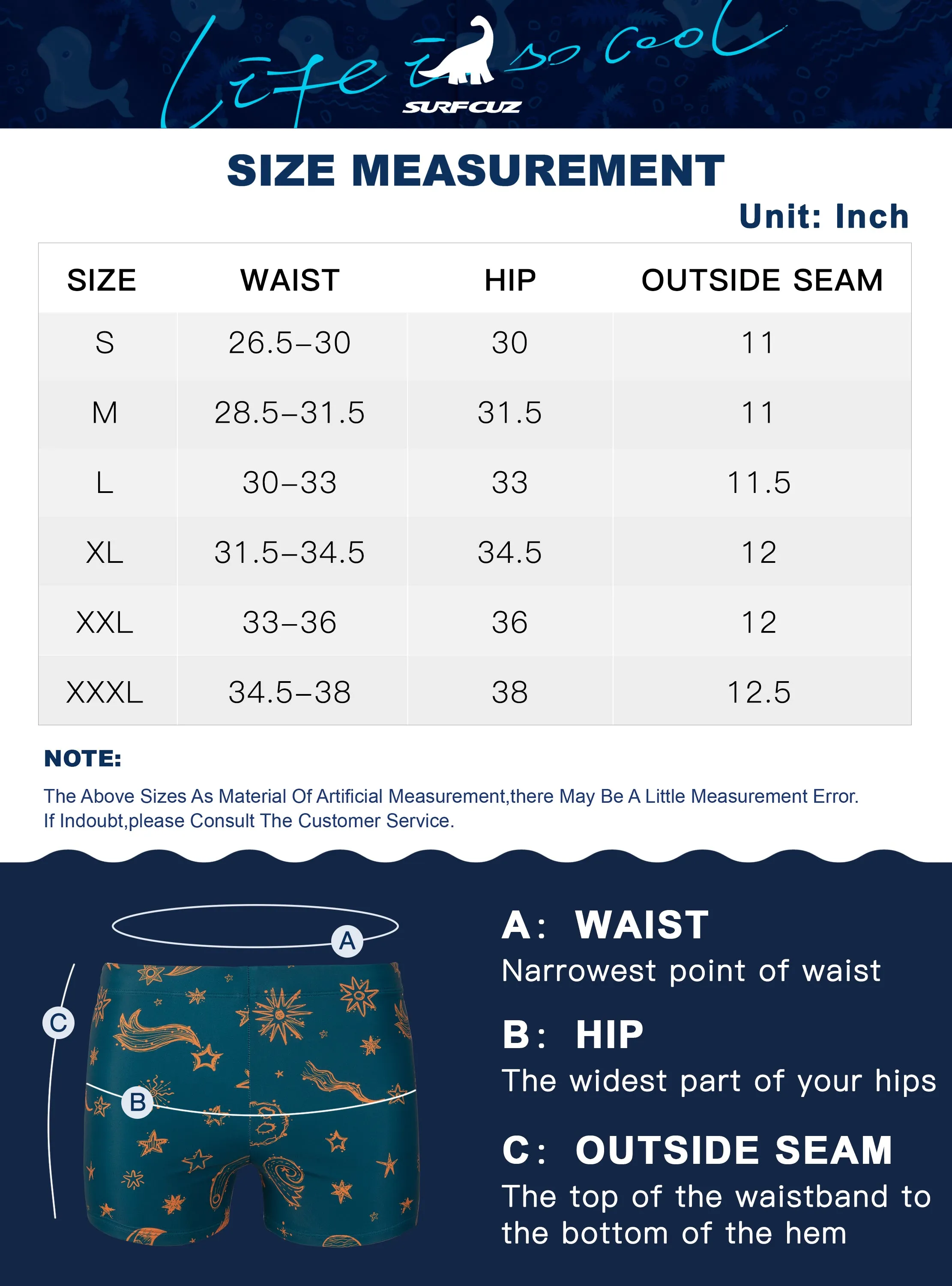 Men's 7" Whale Print Square Leg Splice Swimsuit