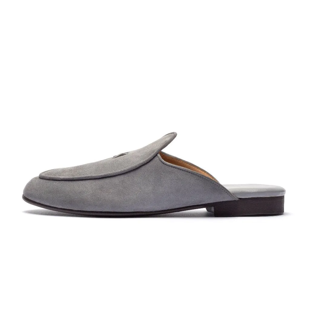 Men's Grigio Suede Milano Mule From Del Toro Shoes