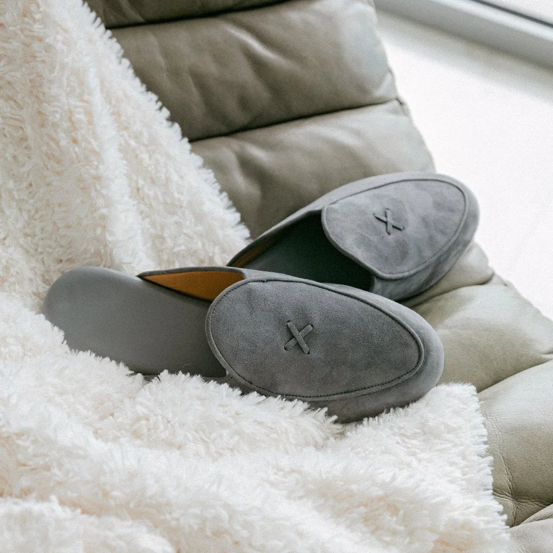 Men's Grigio Suede Milano Mule From Del Toro Shoes
