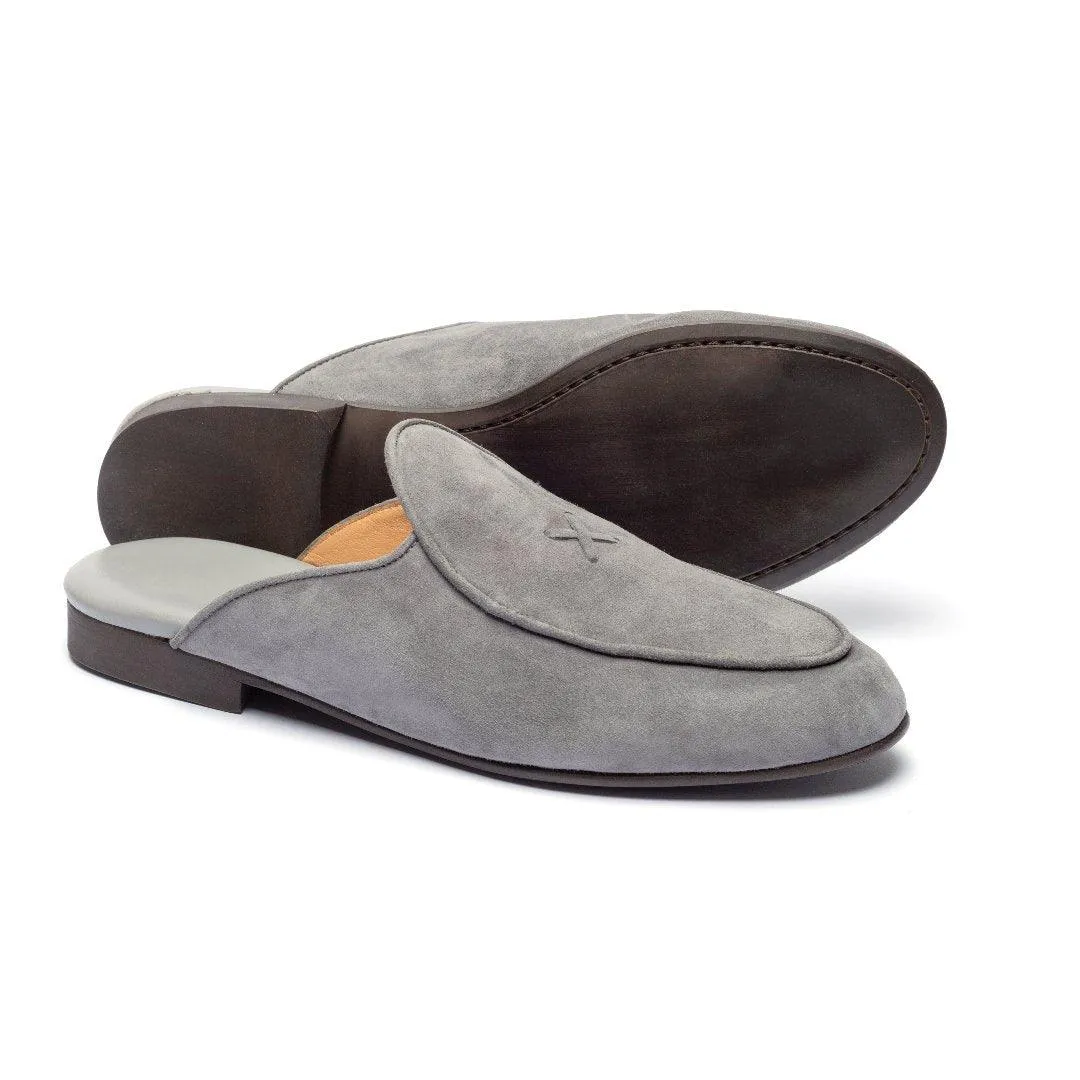 Men's Grigio Suede Milano Mule From Del Toro Shoes