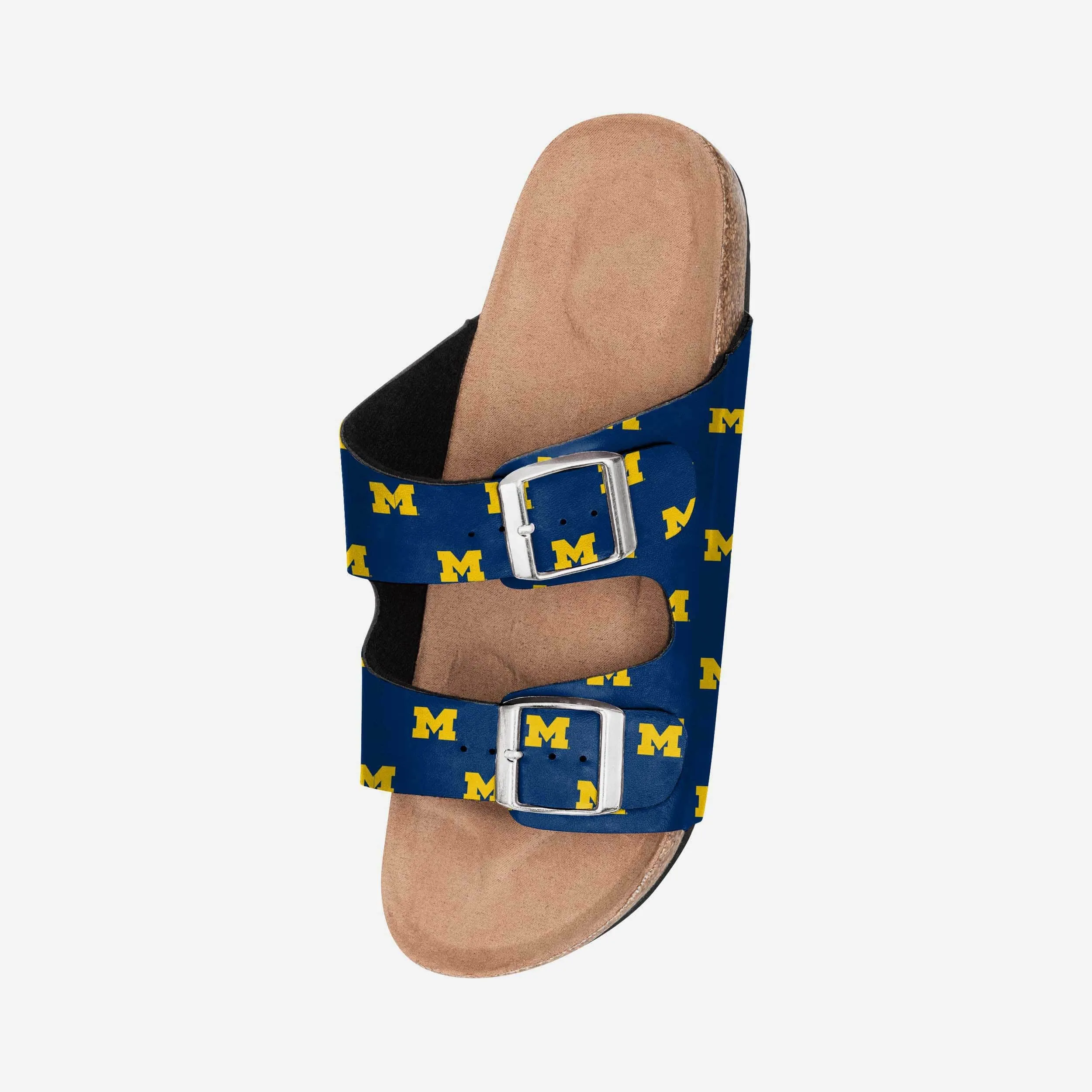 Michigan Wolverines Womens Team Logo Double Buckle Sandal