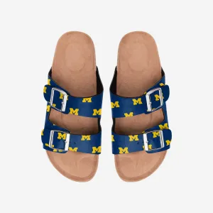 Michigan Wolverines Womens Team Logo Double Buckle Sandal