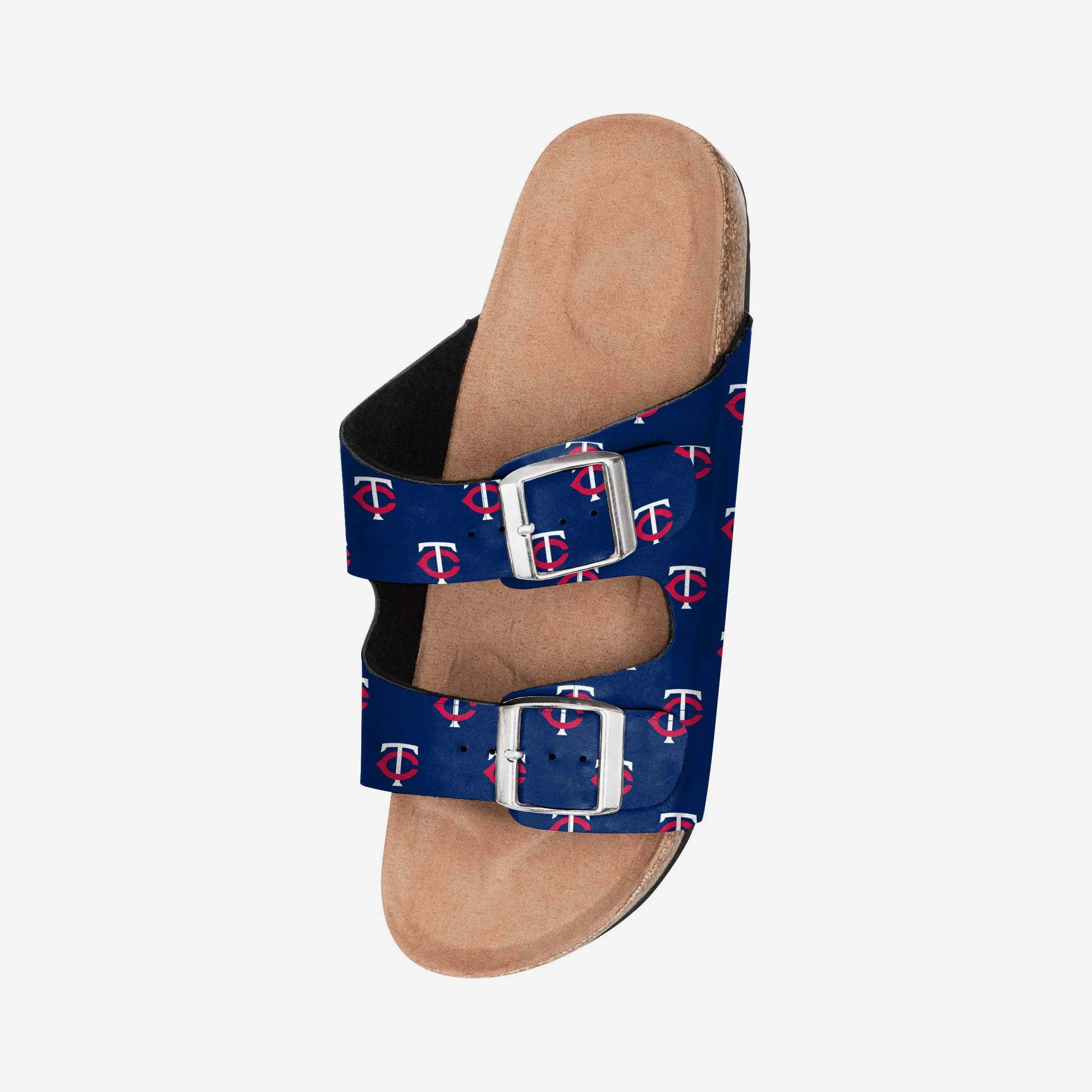 Minnesota Twins Womens Team Logo Double Buckle Sandal