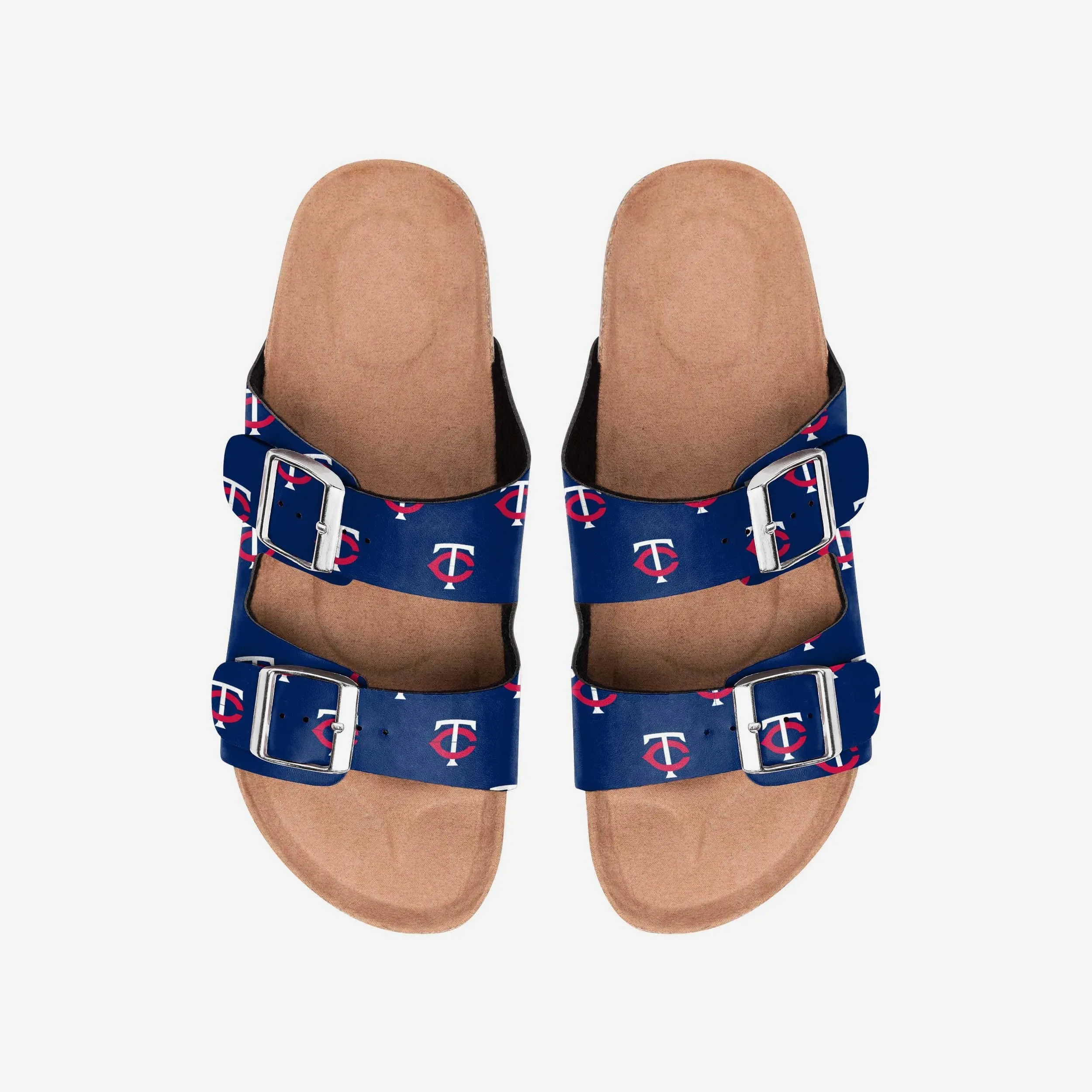 Minnesota Twins Womens Team Logo Double Buckle Sandal