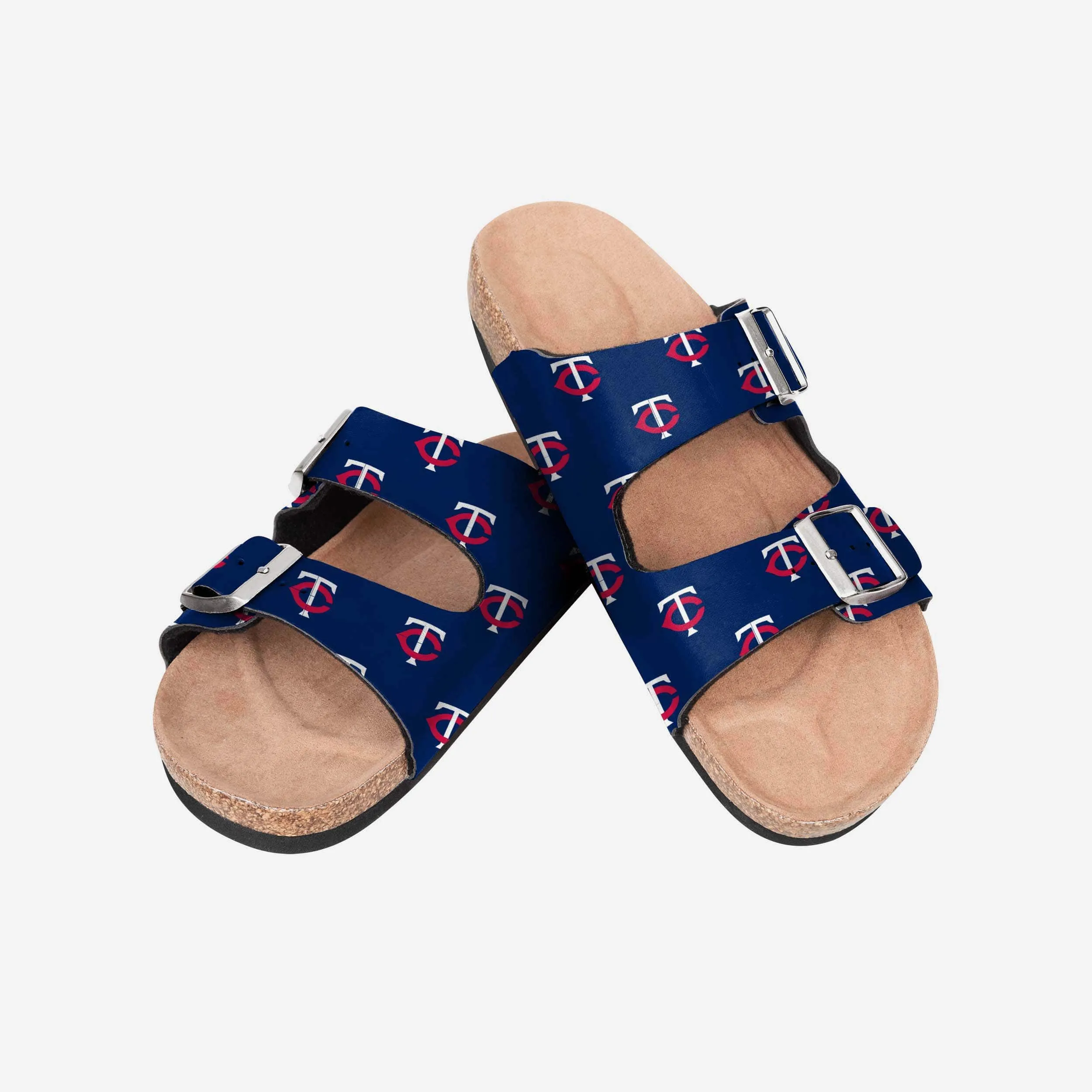 Minnesota Twins Womens Team Logo Double Buckle Sandal