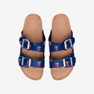 Minnesota Twins Womens Team Logo Double Buckle Sandal