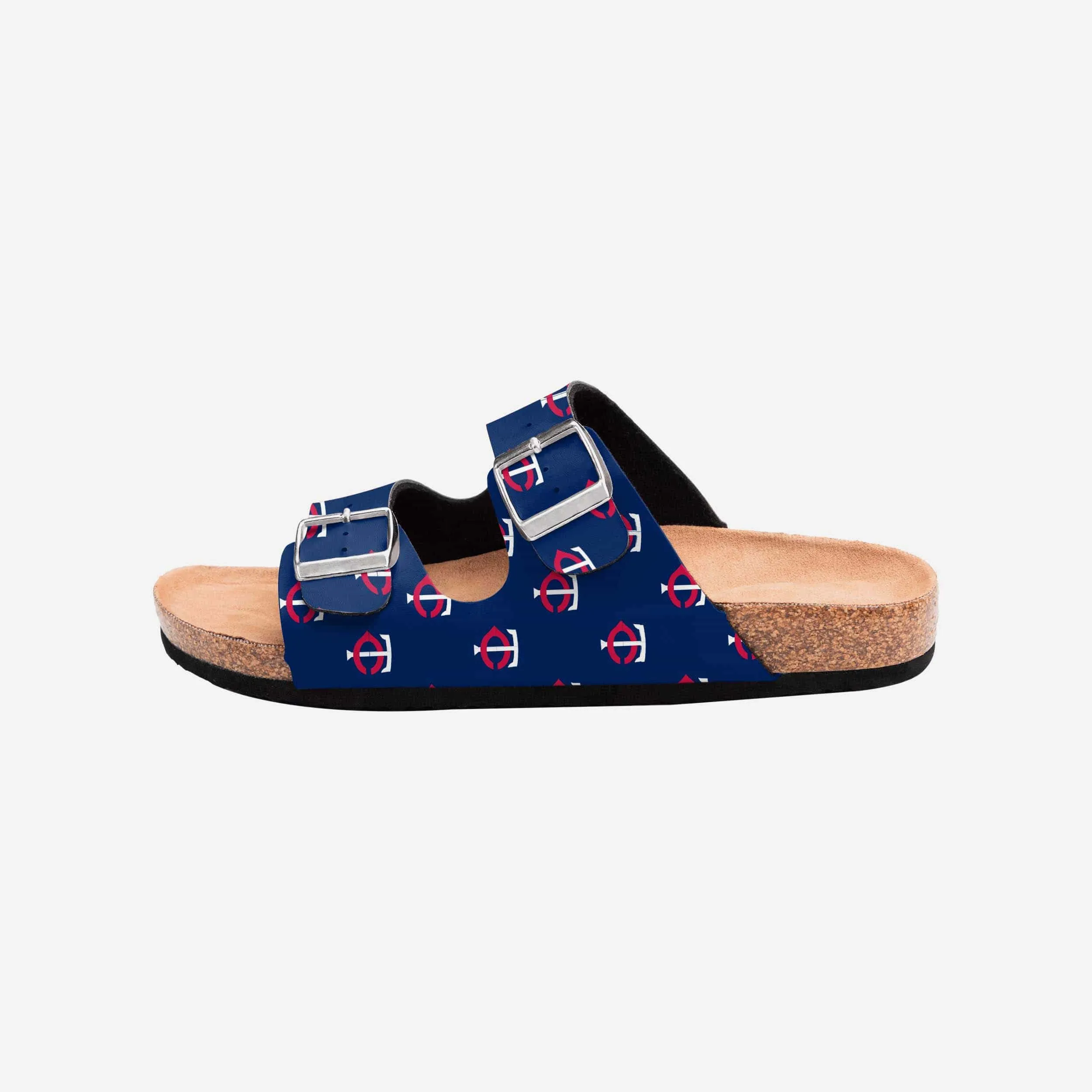 Minnesota Twins Womens Team Logo Double Buckle Sandal