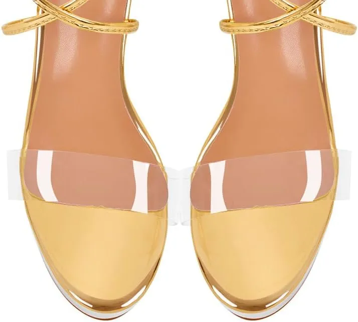 MissHeel Clear Platform Sexy Heels Lace-up