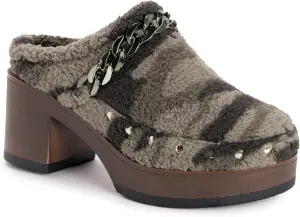MUK LUKS Women's Spain Aragon Heeled Mule Shoes