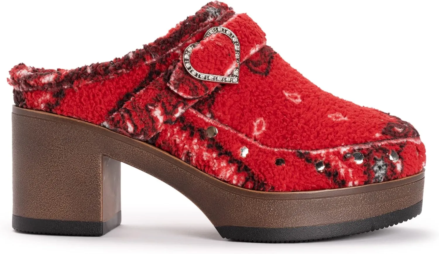 MUK LUKS Women's Spain Aragon Heeled Mule Shoes