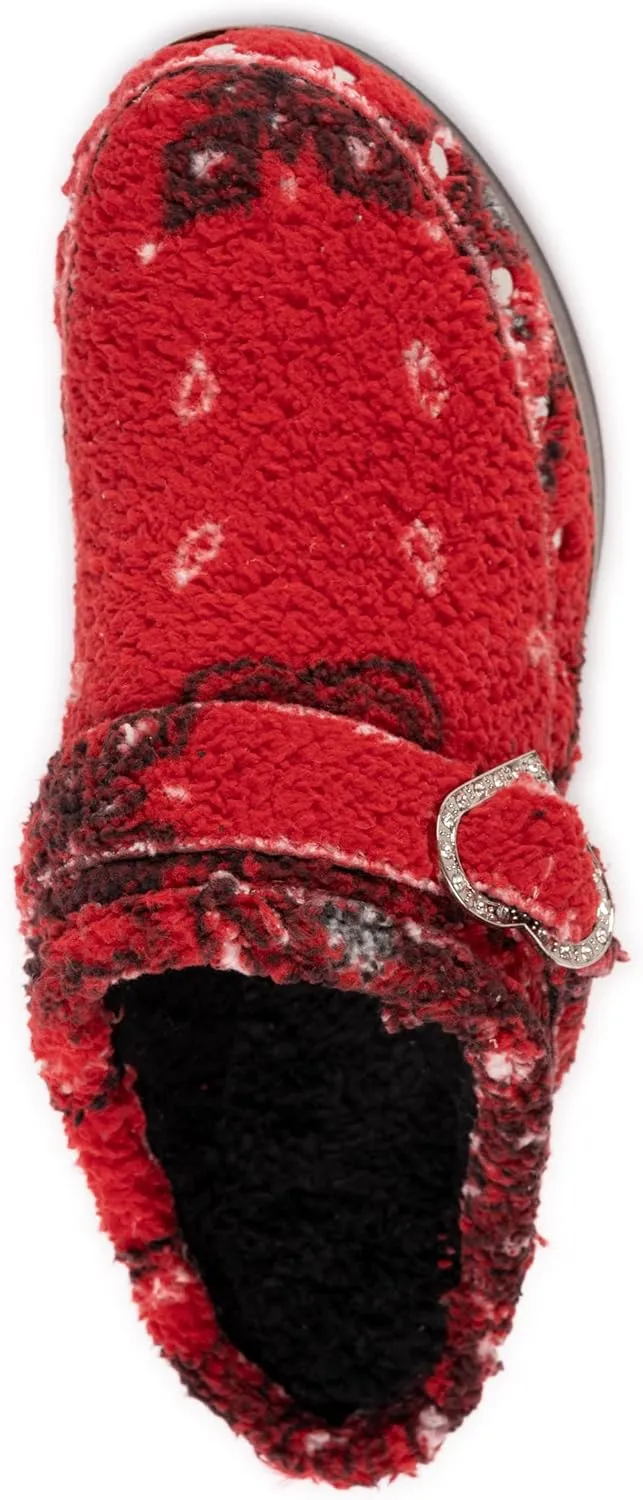 MUK LUKS Women's Spain Aragon Heeled Mule Shoes
