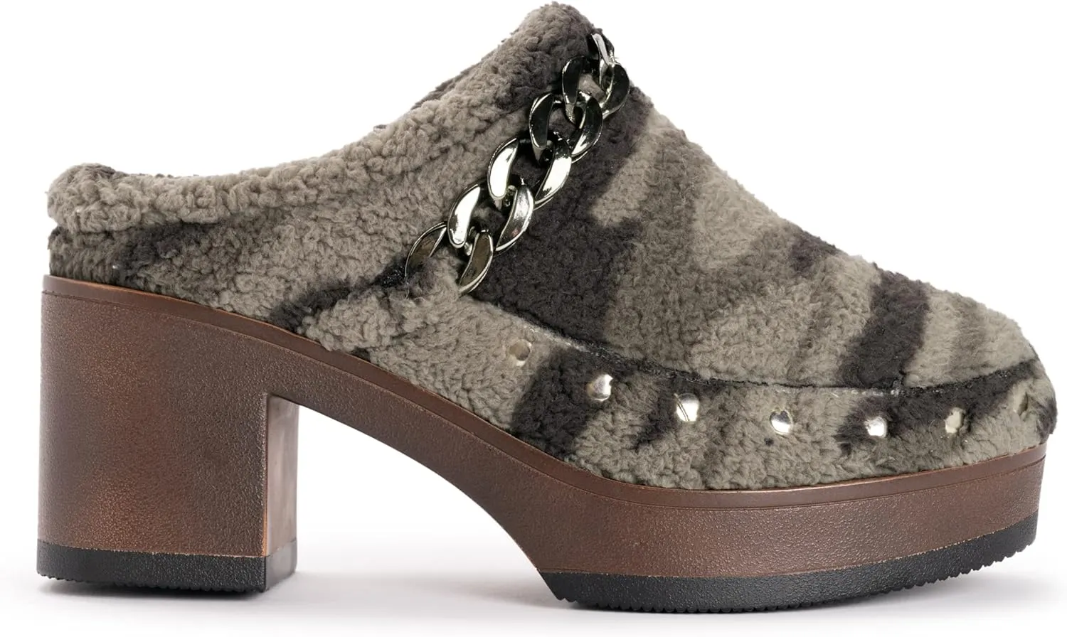 MUK LUKS Women's Spain Aragon Heeled Mule Shoes
