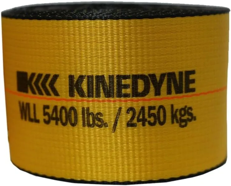 Mytee Products Kinedyne Winch Straps 4" x 30' Gold Heavy Duty Tie Down w/Flat Hooks WLL# 5400 lbs | 4 Inch Cargo Control for Flatbed Truck Utility Trailer (1 Pack)
