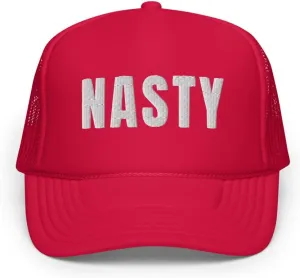 Nasty Retro Foam Trucker Hat Slang Girls Be Nasty Gal Embroidered Mesh Snapback Vintage Style Baseball Cap