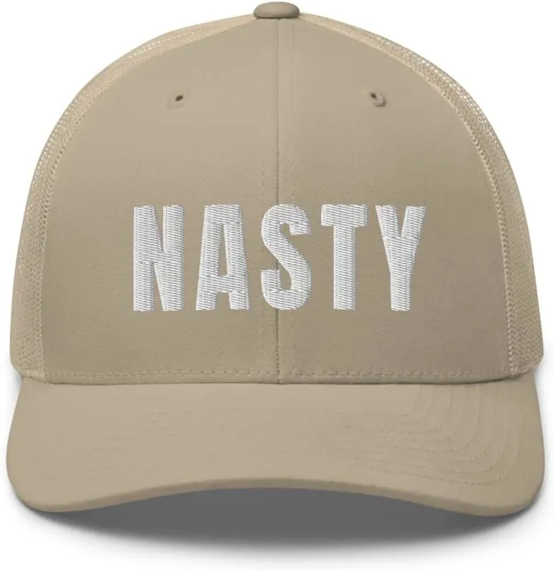 Nasty Trucker Hat Slang Girls Be Nasty Gal Snapback Embroidered Mesh Back Baseball Cap