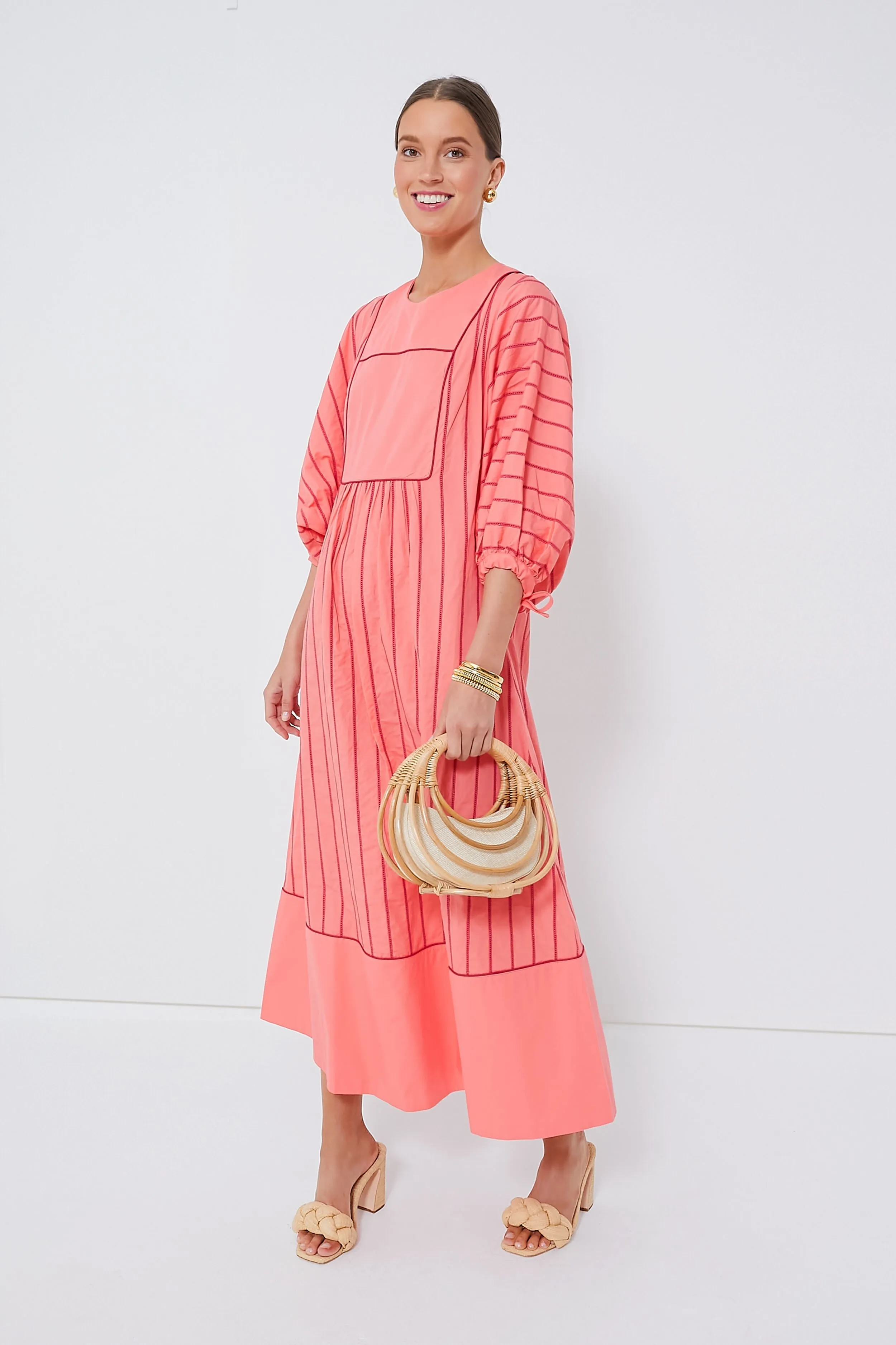 Natural Straw Freya Curved Heel Mule
