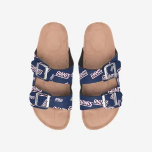 New York Giants Womens Mini Print Double Buckle Sandal