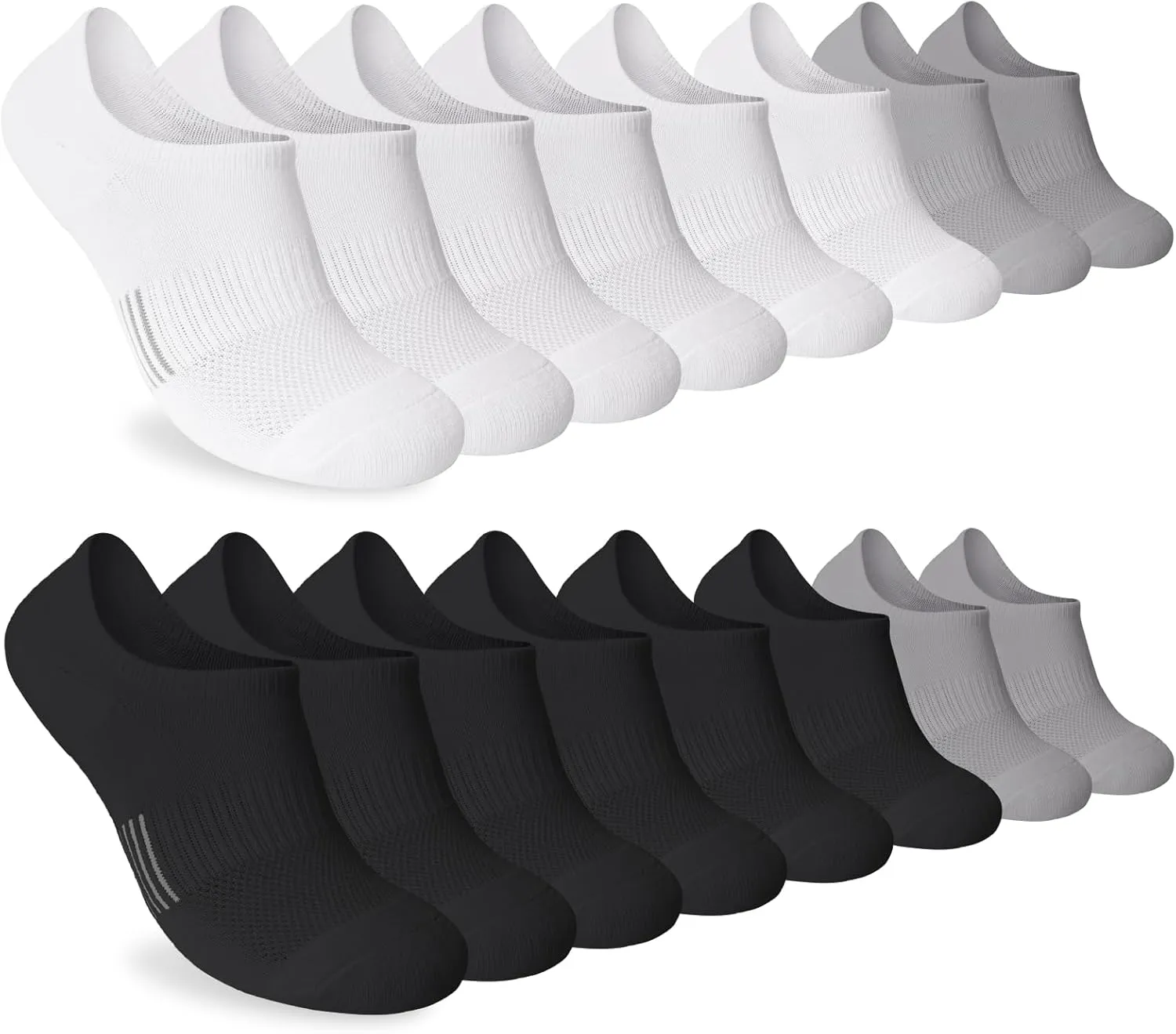 No Show Socks Womens Men 6/8 Pairs Low Cut Cushioned Athletic Ankle Running Socks