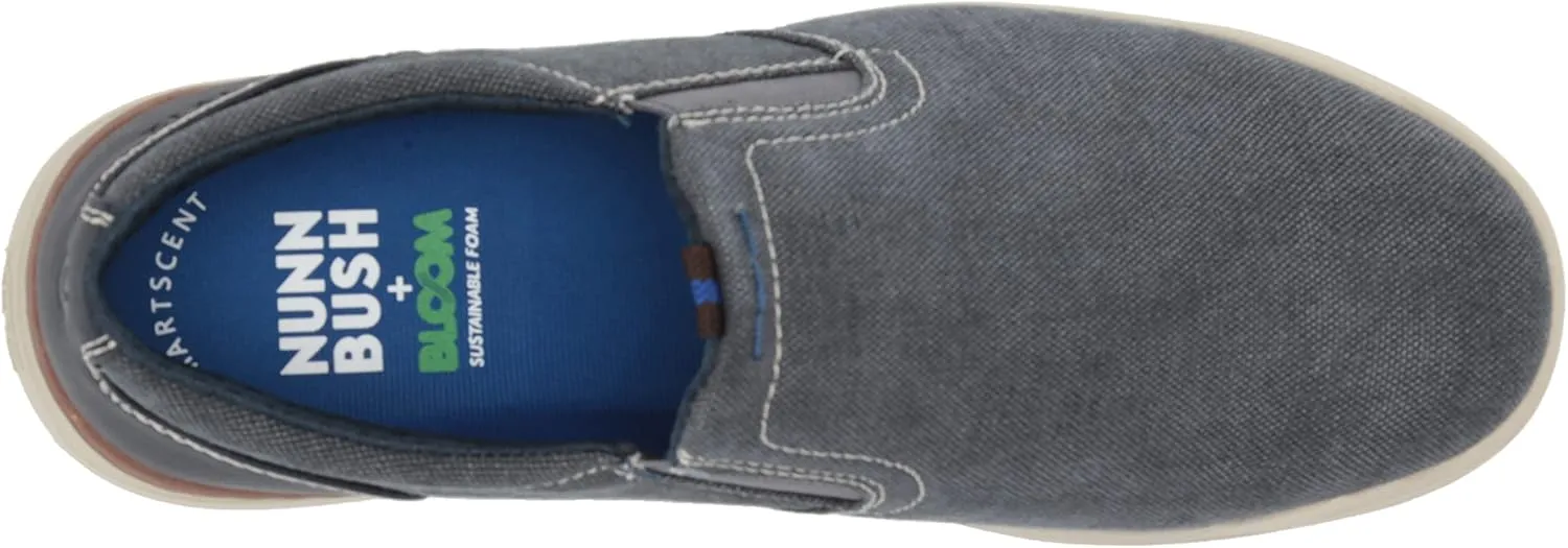 Nunn Bush Men's Kore Tour Canvas Plain Toe Slip-on Athletic Style Sneaker Loafer