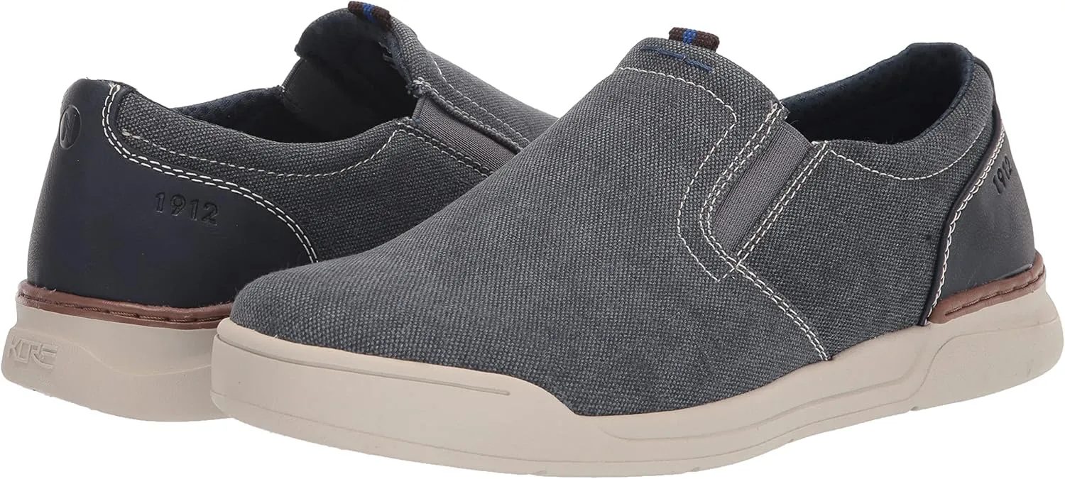 Nunn Bush Men's Kore Tour Canvas Plain Toe Slip-on Athletic Style Sneaker Loafer