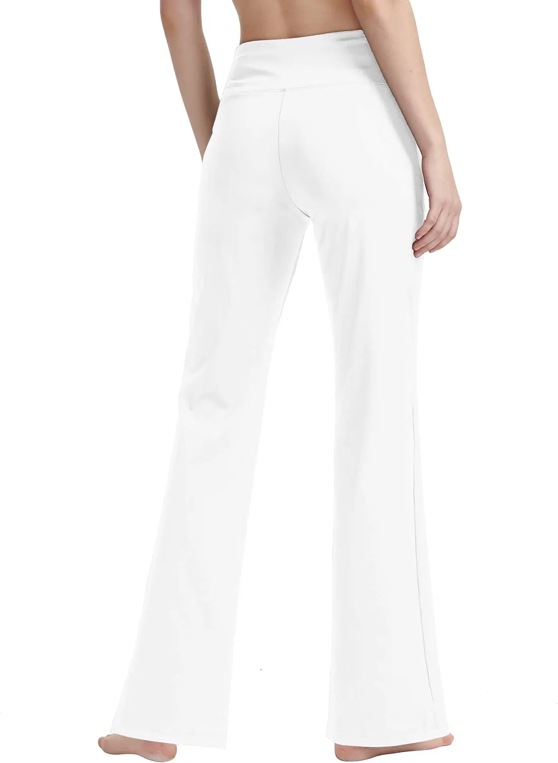 nuveti Women's Bootcut Yoga Pants Tummy Control Workout Non See-Through Bootleg Yoga Pants