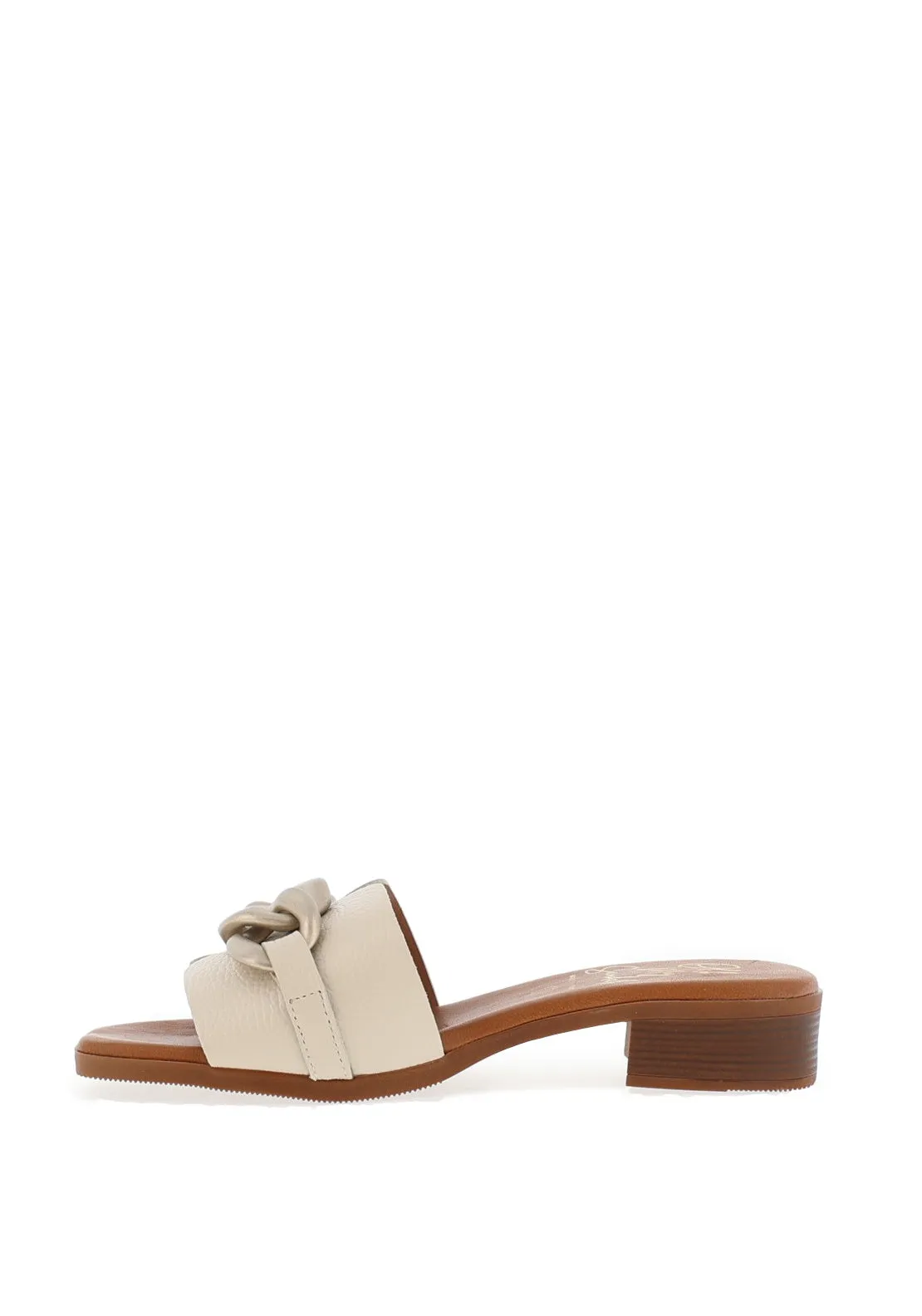 Oh My Sandals Chain Link Mule Sandals, Ice