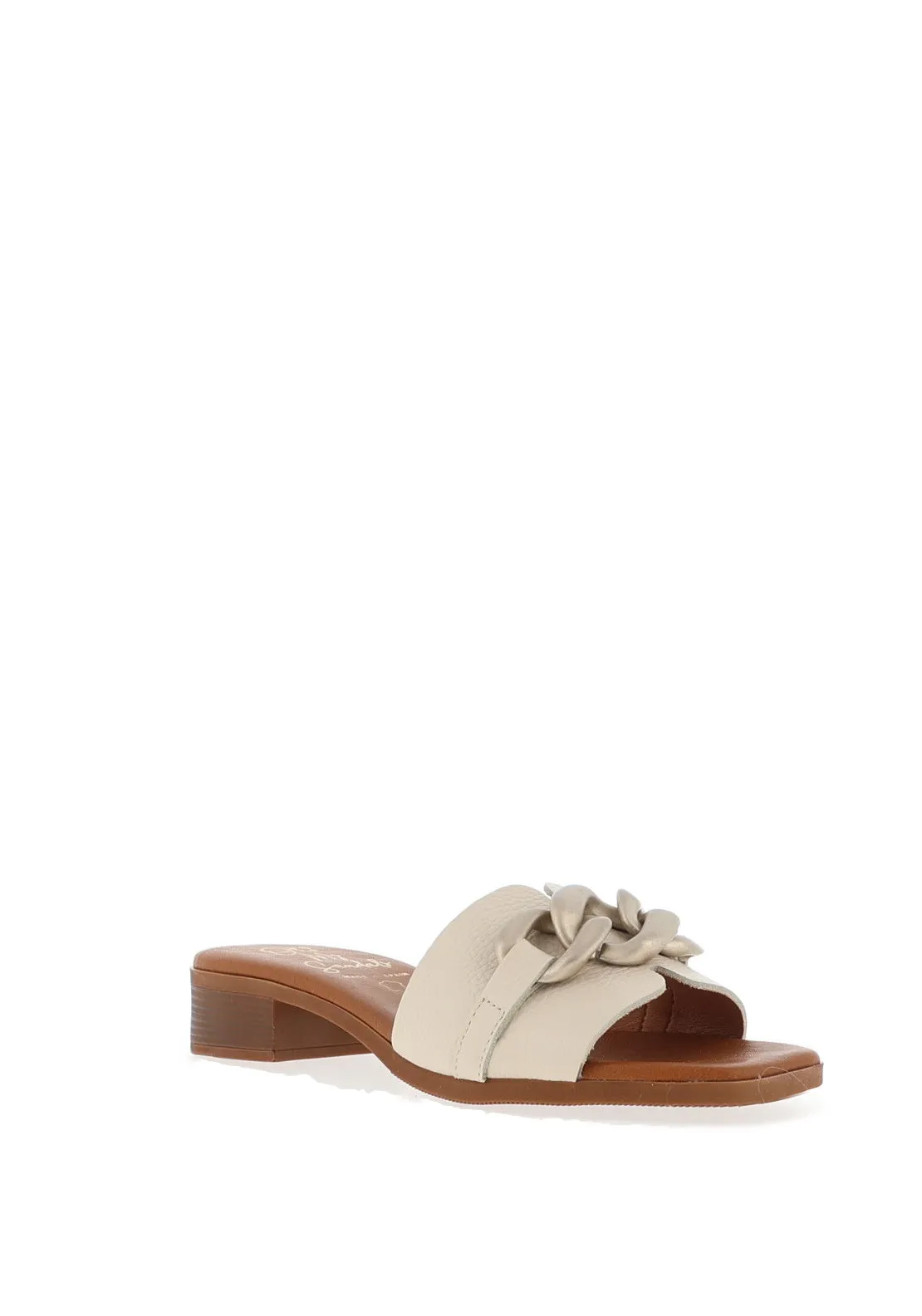 Oh My Sandals Chain Link Mule Sandals, Ice