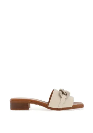 Oh My Sandals Chain Link Mule Sandals, Ice