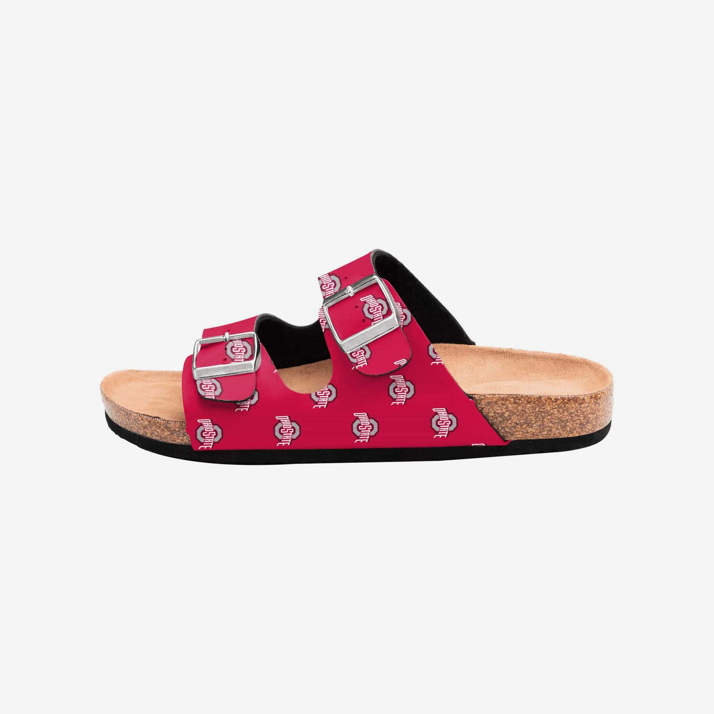 Ohio State Buckeyes Womens Team Logo Double Buckle Sandal