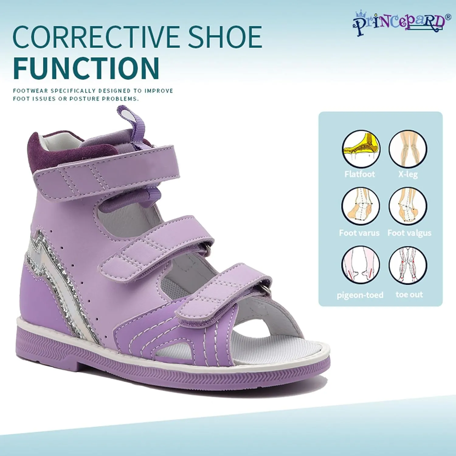 Orthopedic Sandals for Kids and Toddlers,High-top AFO Shoes with Arch and Ankle Support