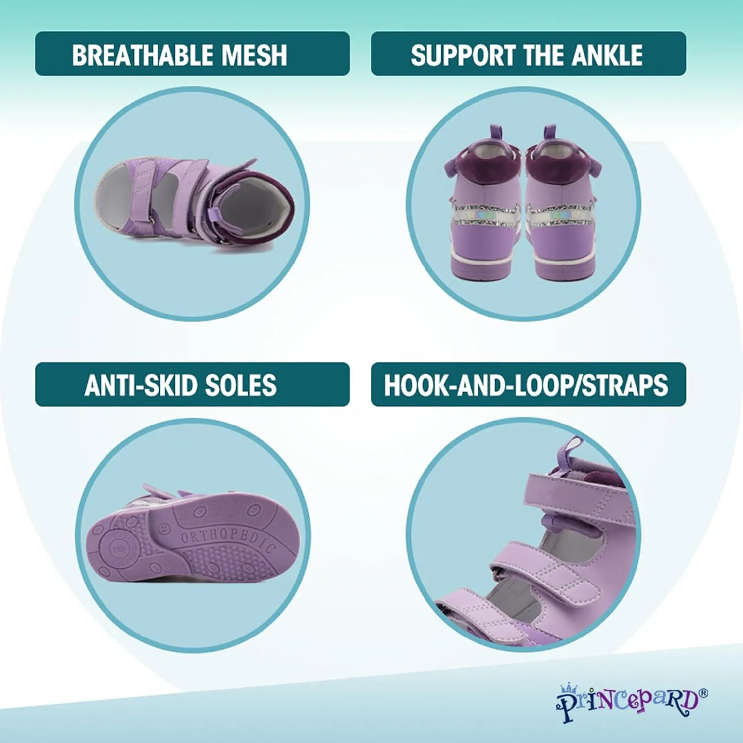 Orthopedic Sandals for Kids and Toddlers,High-top AFO Shoes with Arch and Ankle Support