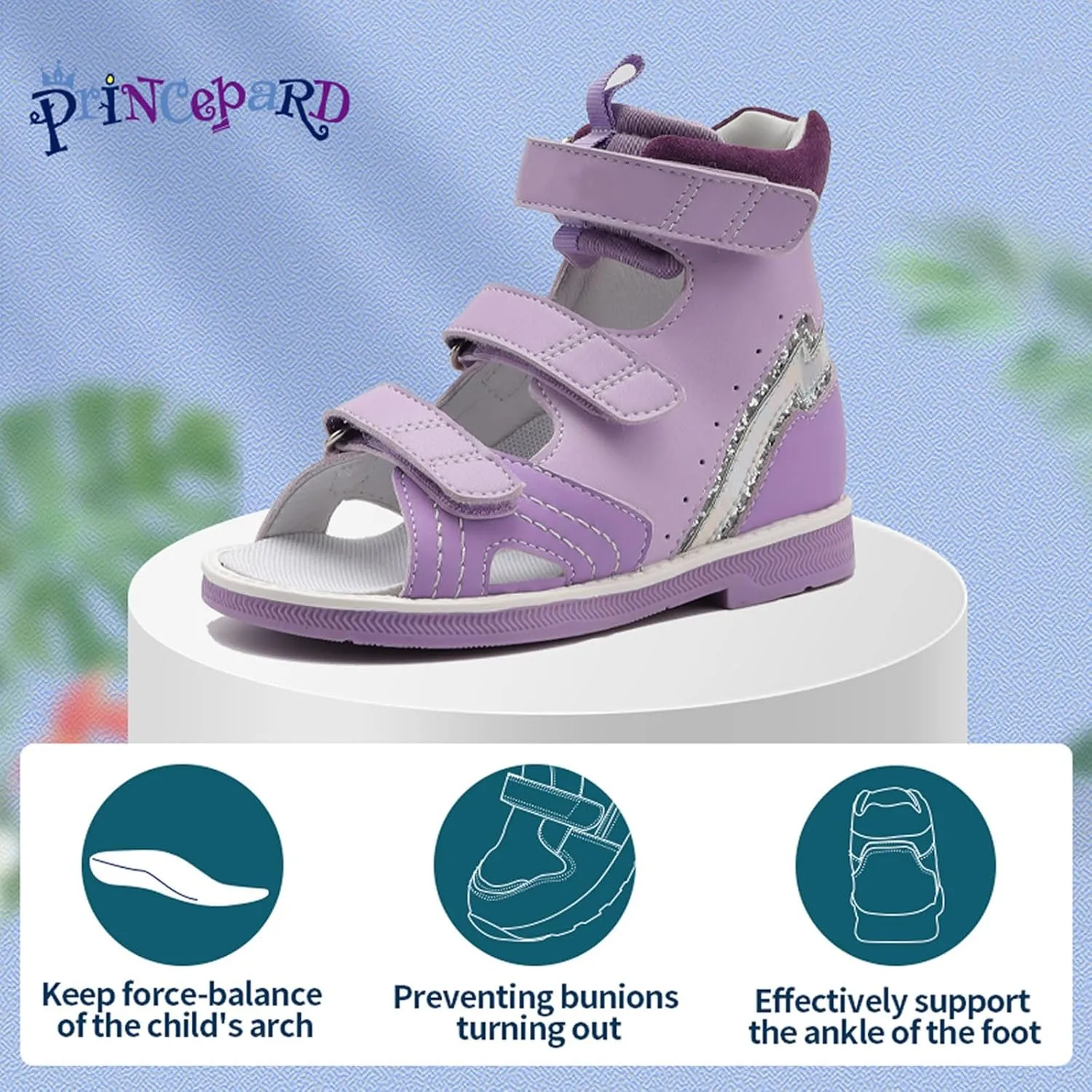 Orthopedic Sandals for Kids and Toddlers,High-top AFO Shoes with Arch and Ankle Support