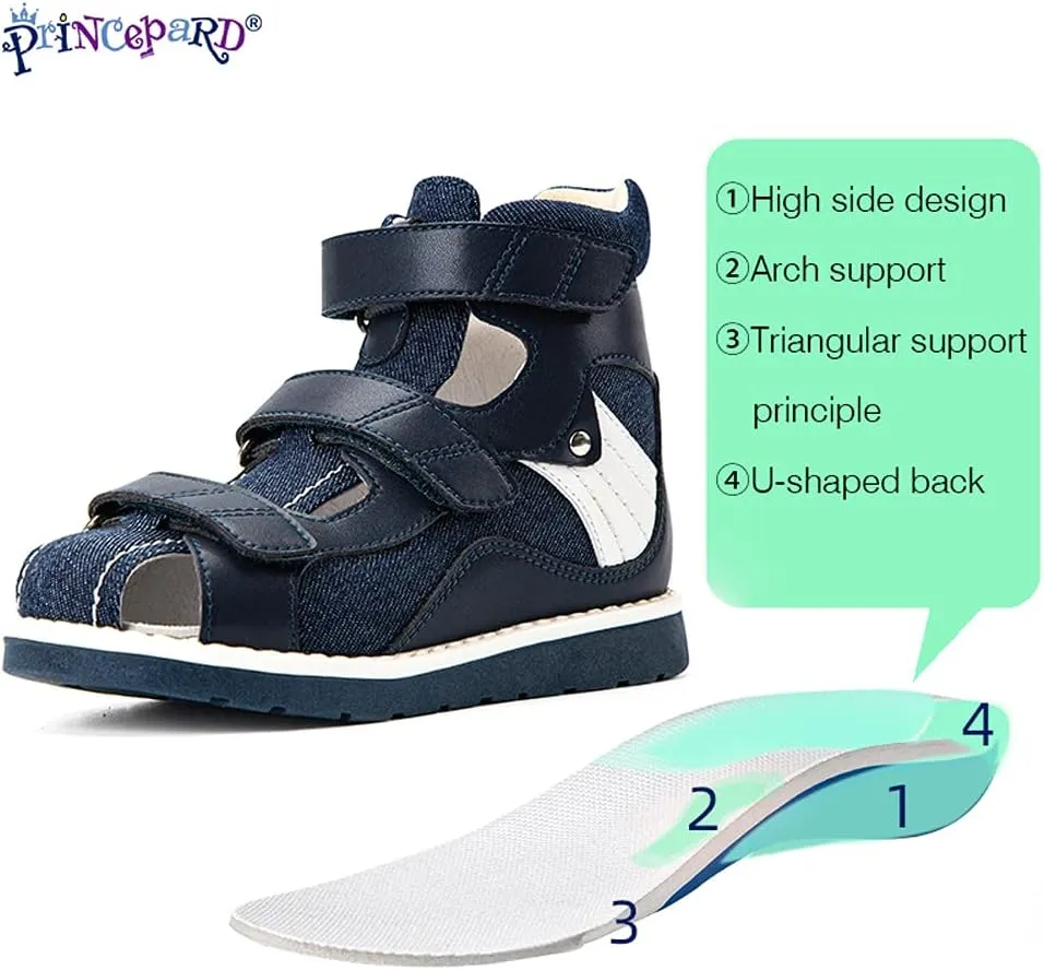 Orthopedic Sandals for Kids High Back Ankle Support 2021 New Summer Corrective Shoes Flat Foot X-legs Care