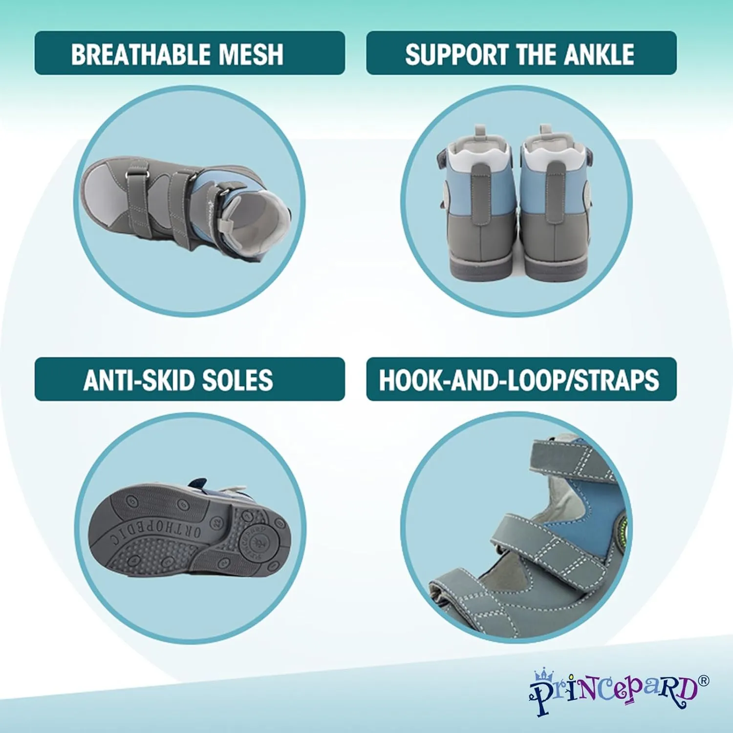 Orthopedic Sandals for Toddlers and Kids,High-top AFO Shoes with Ankle and Arch Support