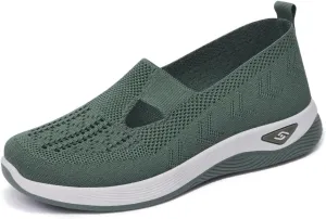 Padgene Women Walking Shoes Sock Sneakers Slip-On Breathable Mesh Trainers Women's Comfortable Casual Ladies Air Cushion Athletic Shoes Running Jogging Shoes