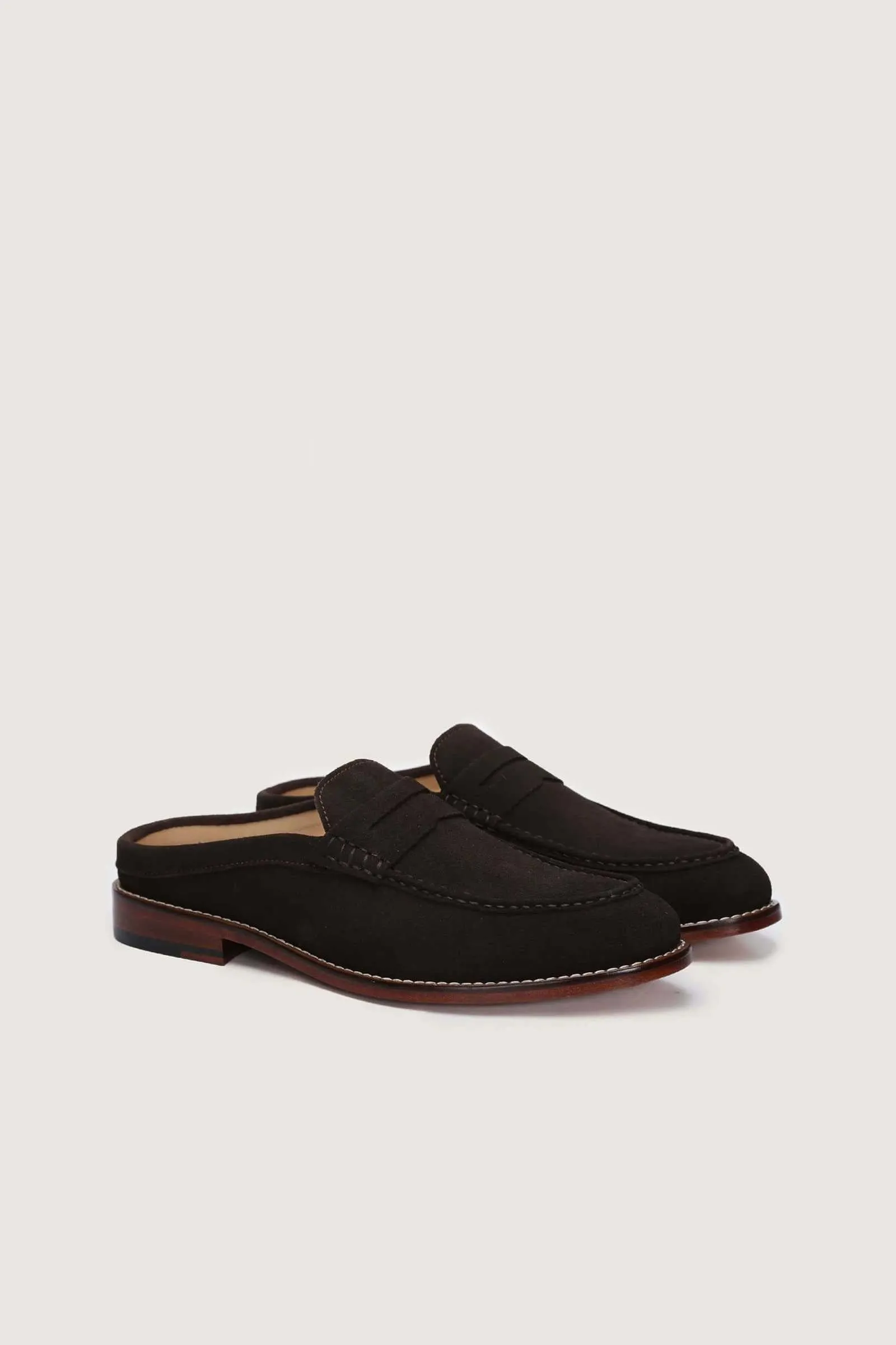 Penny Backless Leather Loafers