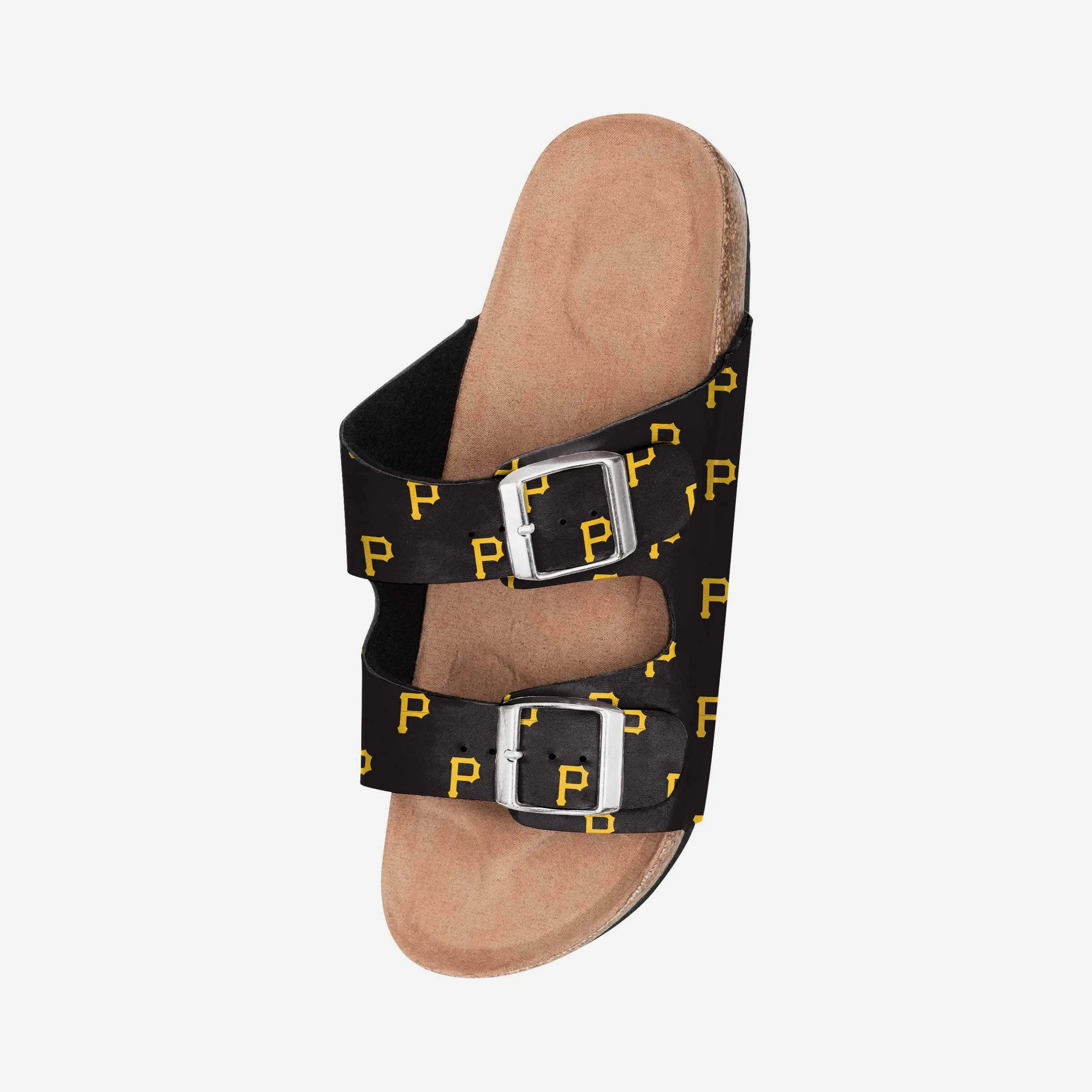 Pittsburgh Pirates Womens Team Logo Double Buckle Sandal